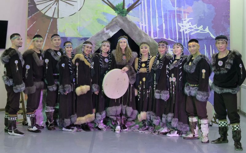 Потомки Ю.С. Рытхеу на съемках в "Эргыроне"